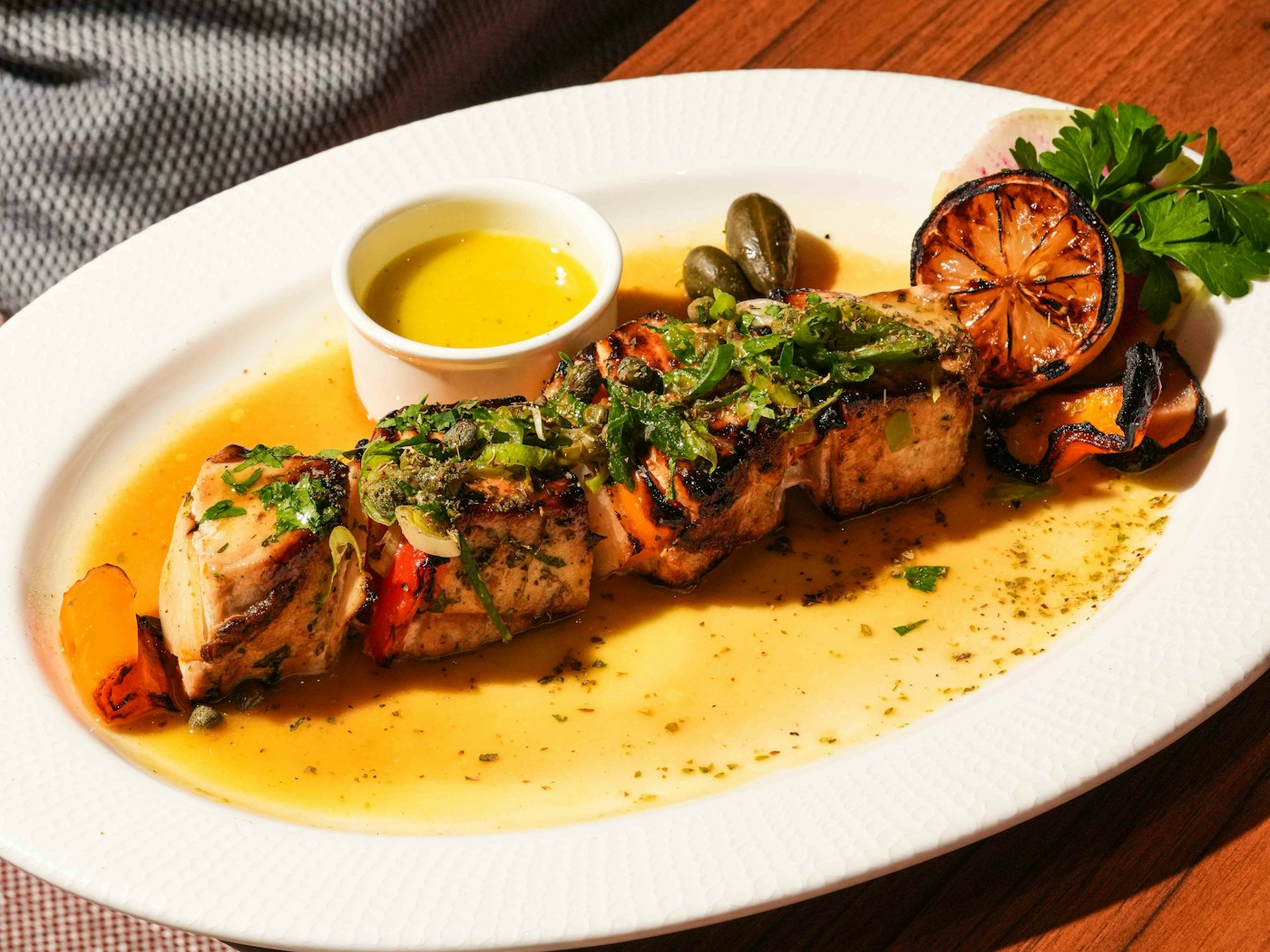 A plated dish at Kyma West Palm Beach